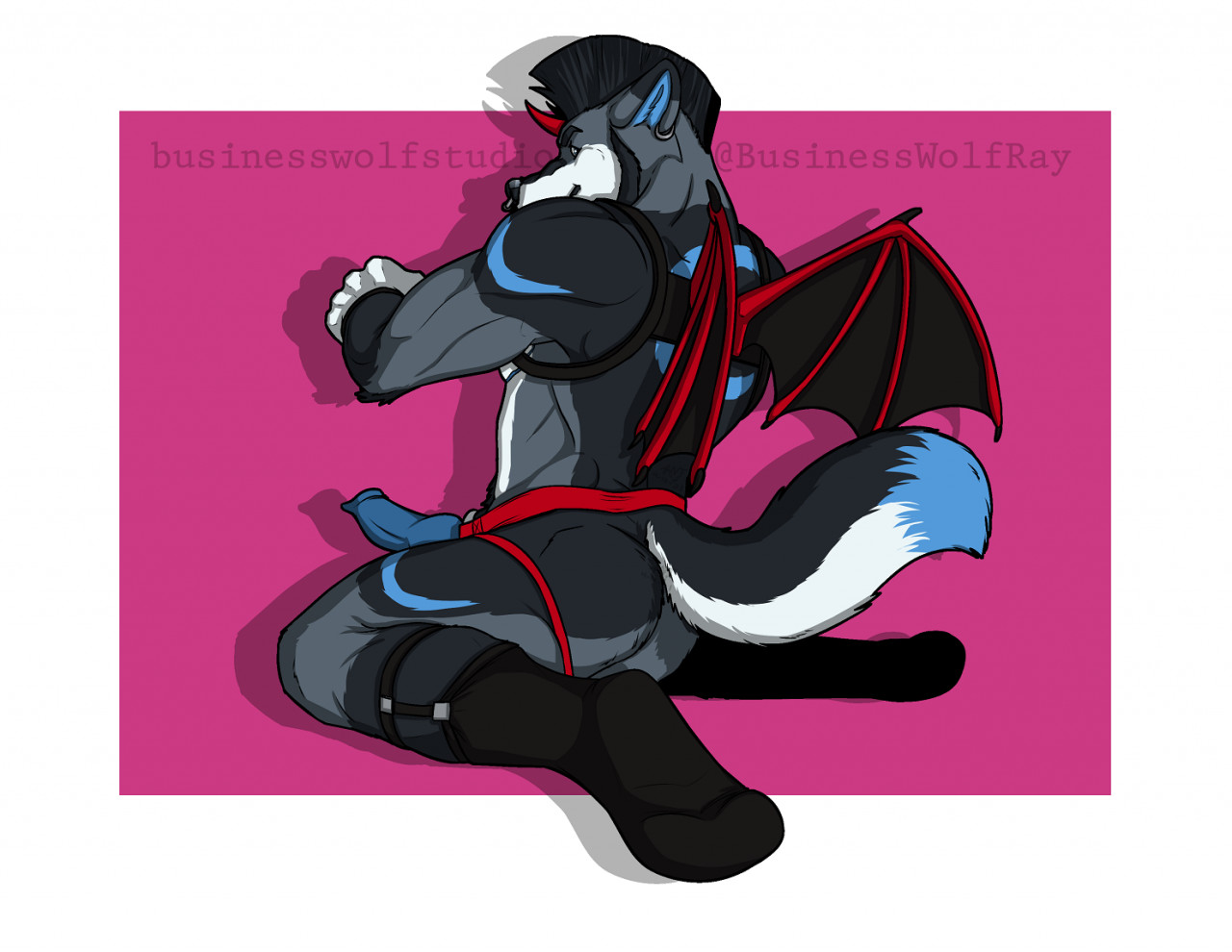 Raynier In Devil Costume with Dick Out